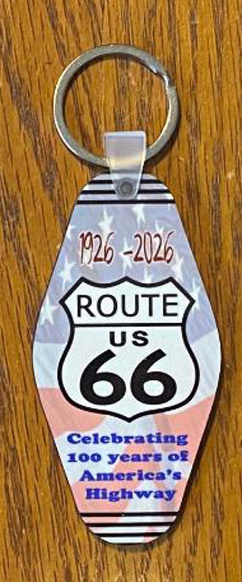 Route Sign Keychain Route 66 100th Anniversary Retro Key Ring 5 Designs to Choose From - Etsy