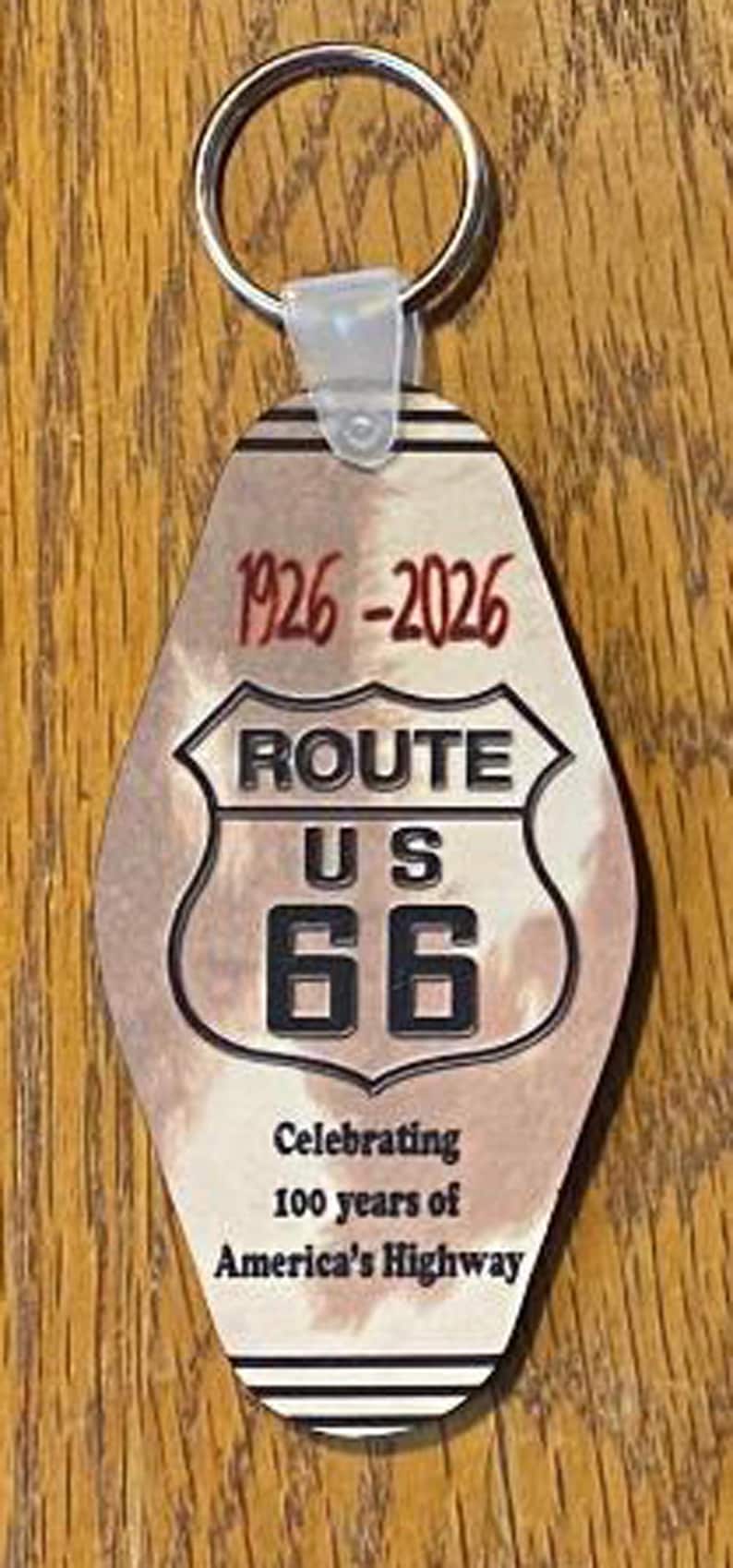 Route Sign Keychain Route 66 100th Anniversary Retro Key Ring 5 Designs to Choose From - Etsy
