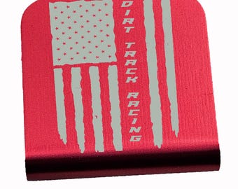 Dirt Track Racing Cap Clip: Laser Engraved Brim Accessory