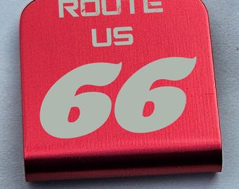 Cap Clipz, Cap Brim Clip, Route 66, Laser Engraved, Tourism, Americas Highway