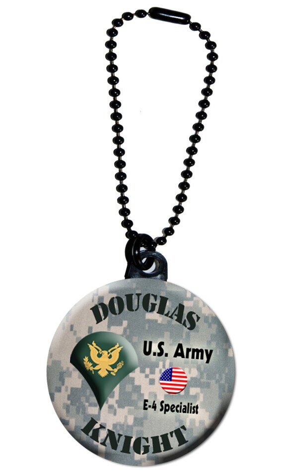 Army zipper pull pin or personalized with name of Etsy