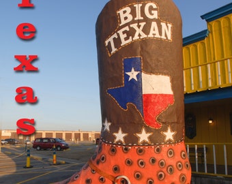 Texas Magnet, Amarillo Texas,  souvenir magnet, travel magnet, old red courthouse