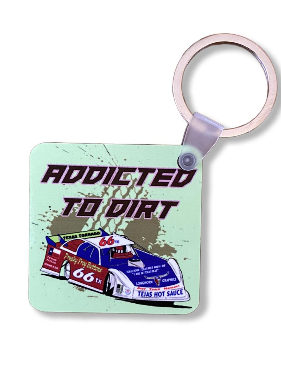 Racing Key Ring, Late Model Race Car, Addicted to Dirt, Late Model Car ...