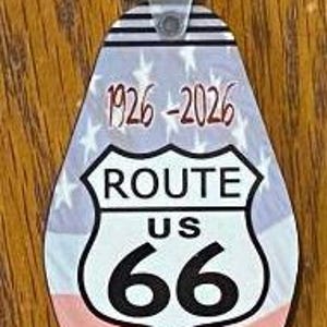 Route 66 Motel Key Ring: 100 Years of America&#39;s Highway