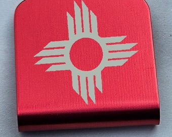 New Mexico Zia Cap Brim Clip: Laser Engraved Hat Accessory