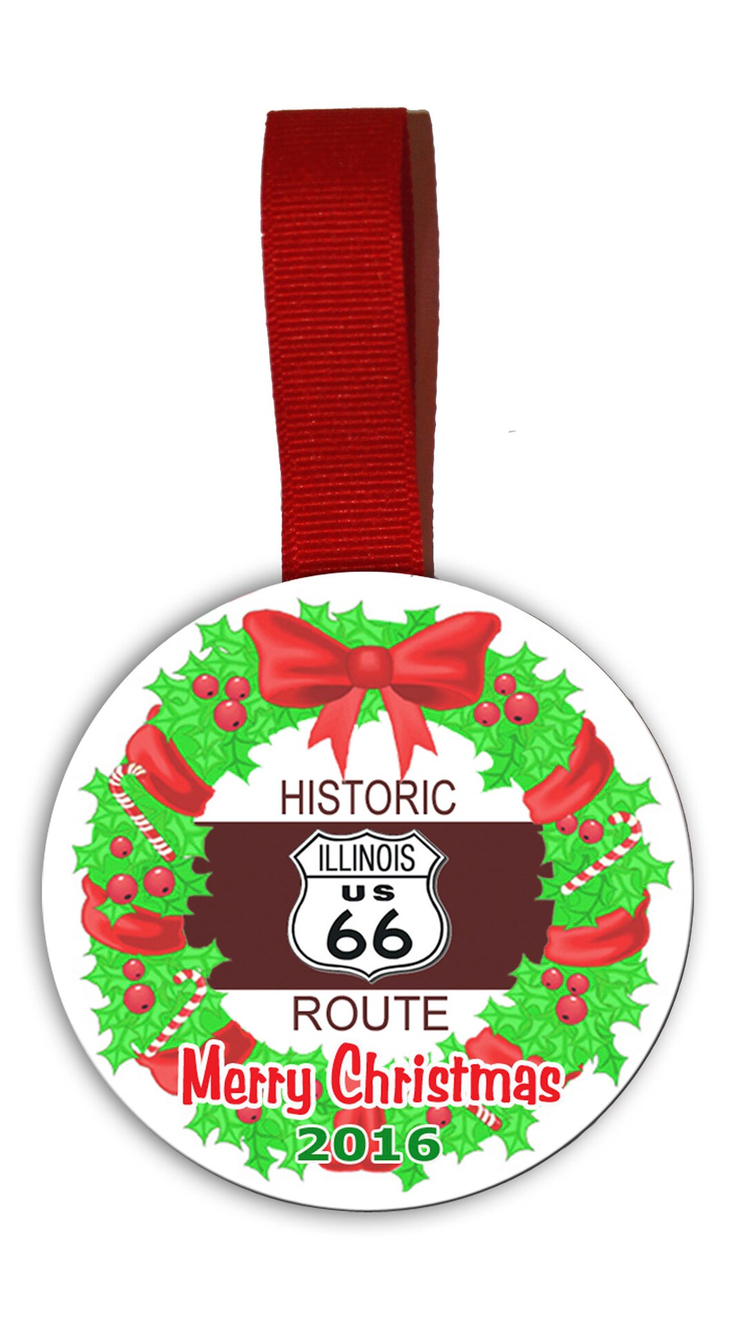Route 66 Christmas Ornament 