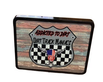 Trailer Hitch Cover Dirt Track Racing Addicted To Dirt