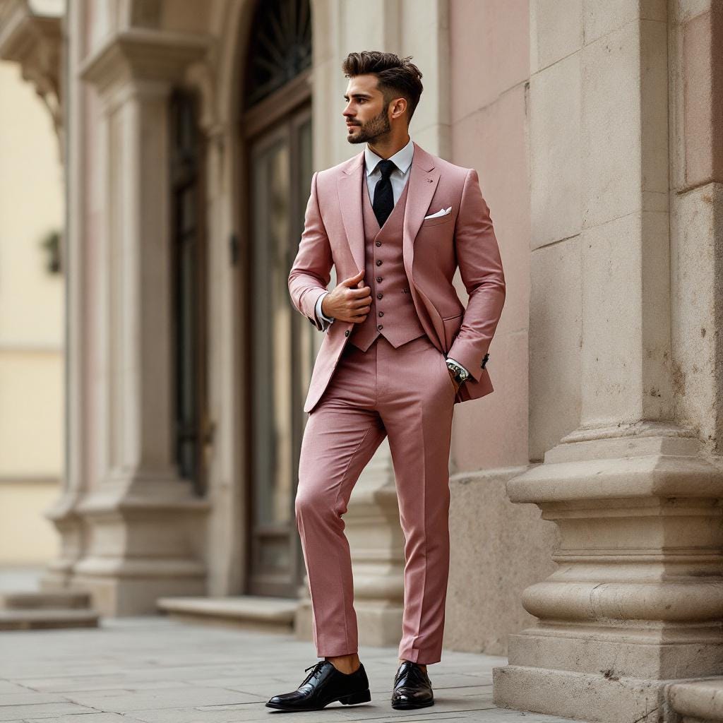 Tailored Mink 3-piece Suit – Modern Groom Wedding Attire - Etsy