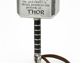Thor Hammer Mjolnir Replica 15 Inch | Odin Engraved Metal Hammer | Viking Decor | Norse Mythology Gift | Cosplay Prop