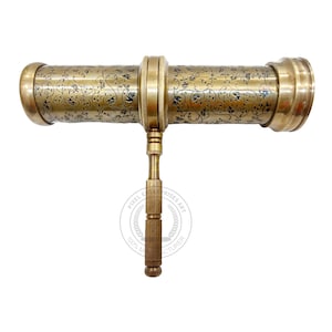 Brass Kaleidoscope -  Vintage Style Handmade Optic Toy With wooden box - Personalized Gift Showpiece - 15cm Antique Collectible Home Decor