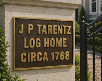 Personalized Bronze Plaque, Custom Outdoor House Sign, Historic Property Marker, Memorial Name Plaque, Business Wall Sign