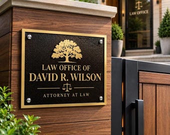Personalized Bronze Address Plaque, Custom House Number Sign, Cast Metal Name Plate, Outdoor Business Sign, Historic Property Marker