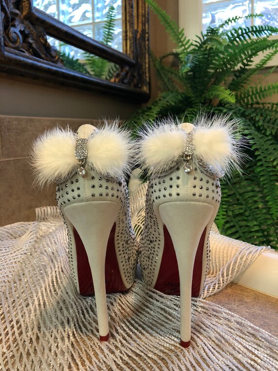 red studded pumps
