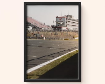 Brands Hatch Circuit Art Print: UK Motorsport Race Track Grandstand