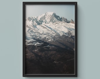 Mont Blanc Print - French Alps Mountain Landscape Photo