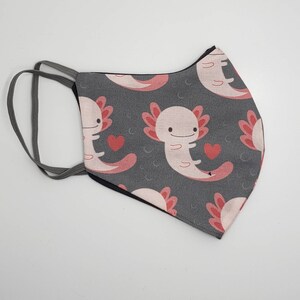 Baby Axolotl Face Mask, washable and cotton