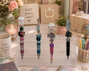 Bolígrafo Signature Sparkle con diamantes de imitación, regalo de lujo para mujeres profesionales, accesorio de escritorio artesanal.
