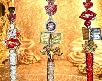 Custom Winston Salem State HBCU Nursing Charm Beaded Pen Statement Collection(created for T)