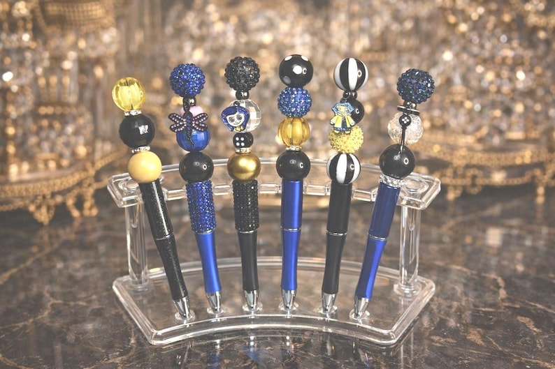 Beaded Coraline Inspired Pen image 1