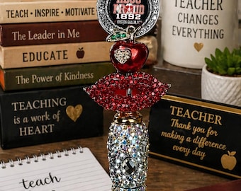 Bolígrafo personalizado con cuentas para profesor graduado de Winston Salem State HBCU (creado para TS)