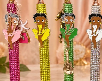 Bolígrafo con diamantes de imitación de cristal: Adorno de diamante, accesorio glamuroso para escritorio, regalo para ella.