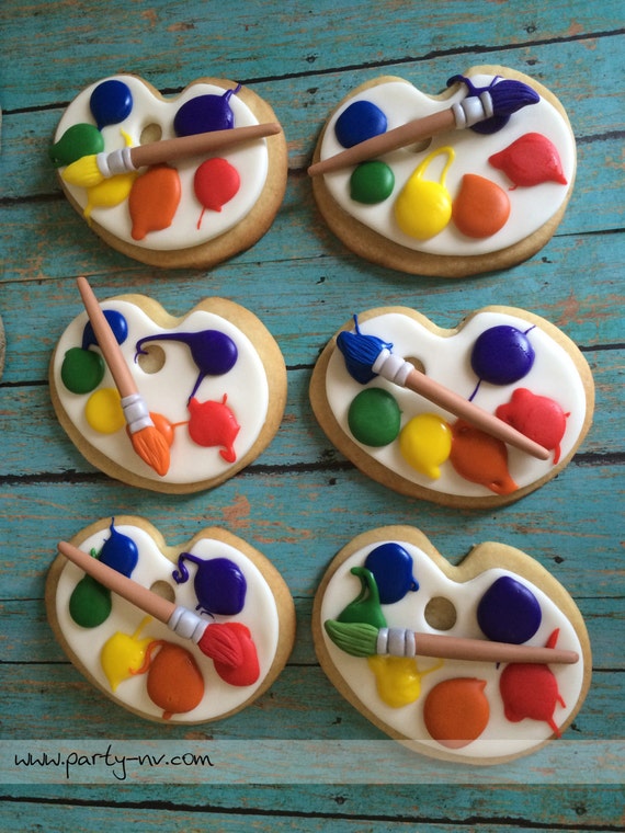 EDIBLE (Fondant Toppers) - Artist Palette Il_570xn