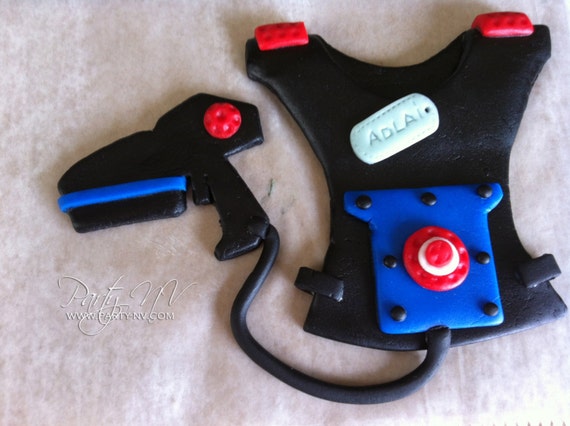 EDIBLE (Fondant Topper) - Laser Tag Il_570xn