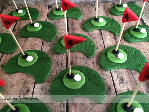EDIBLE (Fondant Toppers) - Golf 18-Hole Il_570xn