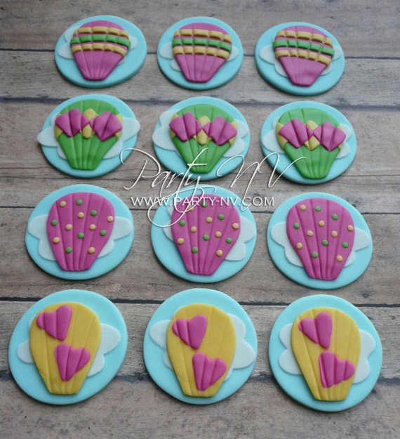 EDIBLE (Fondant Toppers) - Hot Air Balloons Il_570xn