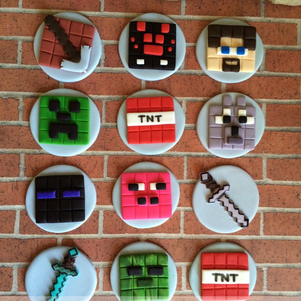 EDIBLE (Fondant Toppers) - Minecraft Inspired