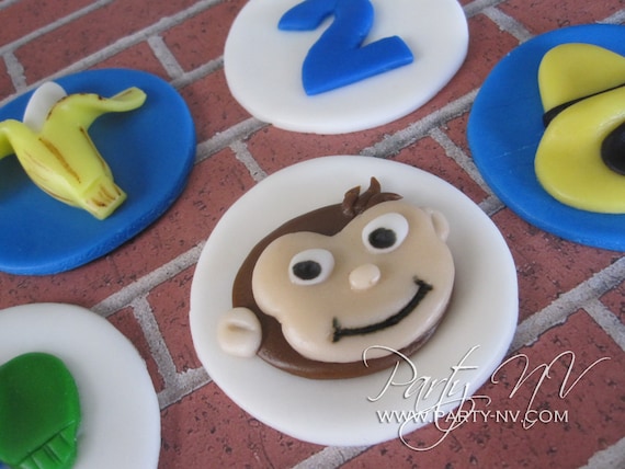 EDIBLE (Fondant Toppers) - Curious George Inspired Il_570xn