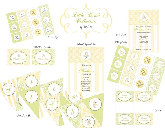 PRINTABLE (FULL COLLECTION) - "Little Lamb" Collection- Vintage Design Il_570xn