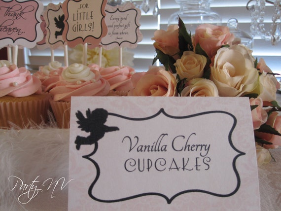 PRINTABLE (BLANK Table Tents) - Thank Heaven for Little Girls Collection Il_570xn