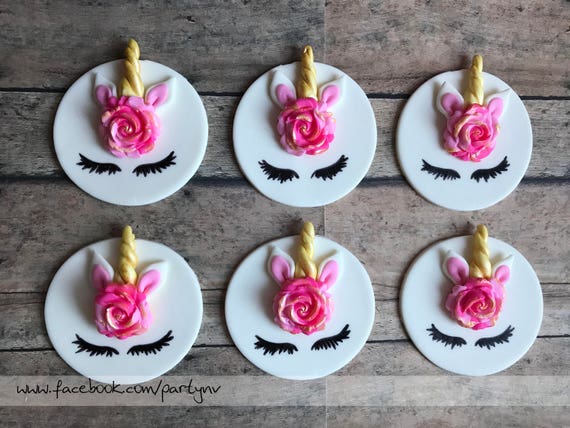 EDIBLE (Fondant Toppers) - Magical Unicorn Il_570xn