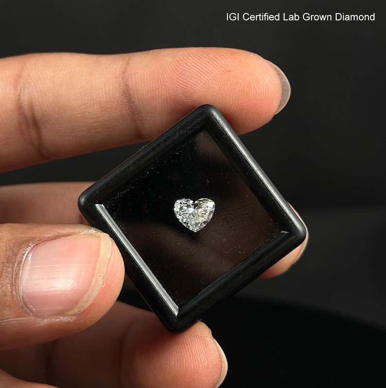 IGI Certified Heart Cut Loose Lab Grown Diamond | 1.00 To 5.00 CT Heart Diamond For Solitaire Jewelry | Eco-Friendly Loose Stone For Her