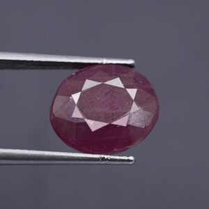 Natural Look Bangkok Ruby Stone | Certified Glass Filled Ruby Gem | Faceted Loose Ruby for Ring & Pendant