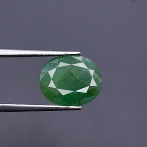 Facetgeslepen natuurlijke Zambiaanse smaragd, losse groene smaragd, gecertificeerde edelsteen voor sieraden, smaragd van de hoogste kwaliteit