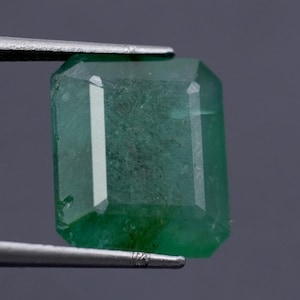 AAA Zambiaanse smaragd – gecertificeerde natuurlijke gefacetteerde groene smaragd losse steen voor sieraden, hoge kwaliteit achthoekige grote smaragd