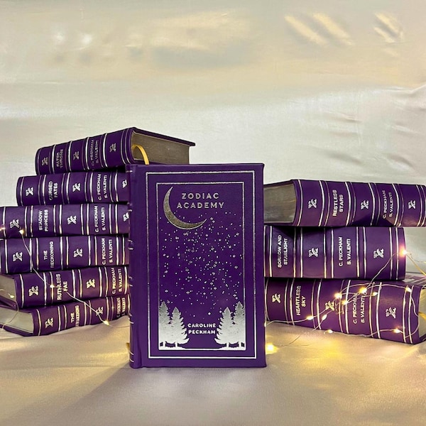 Zodiac Academy Series (Set of 10 books) by Caroline Peckham, Susanne Valenti Rebound Leather Edition