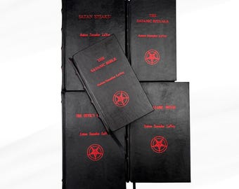 The Satanic Collection by Anton Szandor LaVey Leather-Bound Five-Book Set