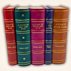 A Court of Thorns and Roses Complete Series by Sarah J. Maas Rebound Leather Editions