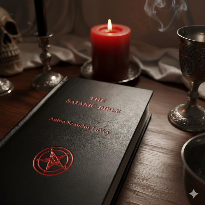 The Satanic Bible by Anton Szandor Lavey Rebound Leather Edition - Etsy