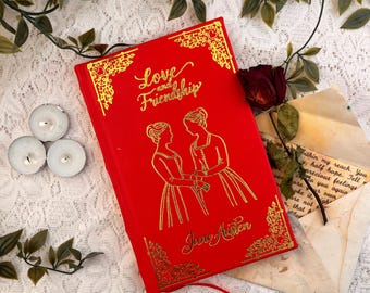 Amor y amistad de Jane Austen, edición encuadernada en cuero