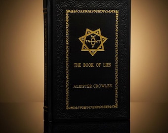 Le livre des mensonges d'Aleister Crowley édition reliée en cuir