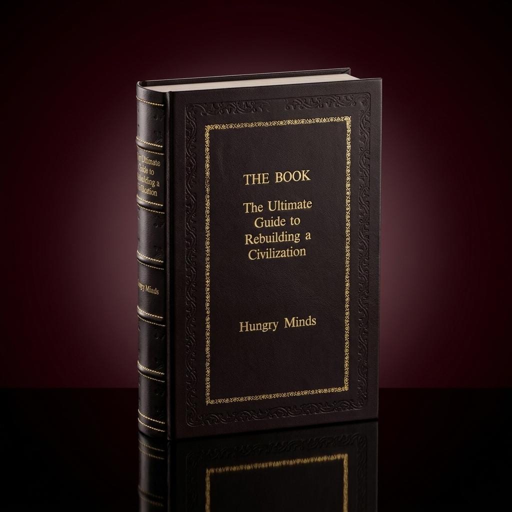 The Book The Ultimate Guide To Rebuilding A Civilization By Hungry the-book-the-ultimate-guide-to-rebuilding-a-civilization-by-hungry