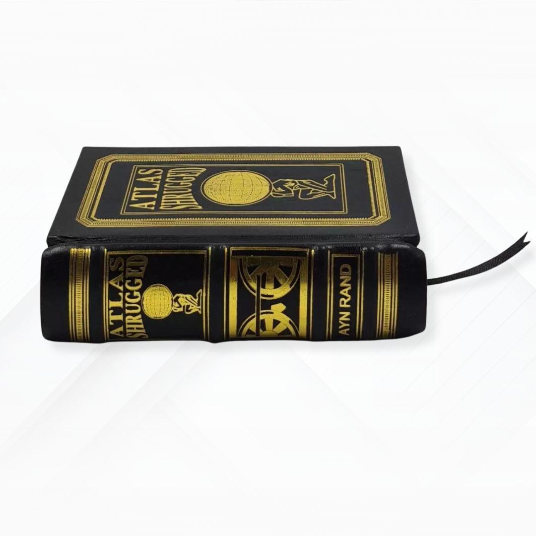 50s スカルオンブック　オブジェ　atlast&co アットラスト Atlas Shrugged by Ayn Rand Rebound Leather Edition - Etsy