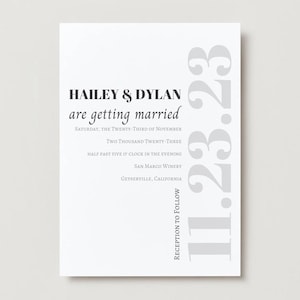 Editable Minimalist Wedding Invitation Template