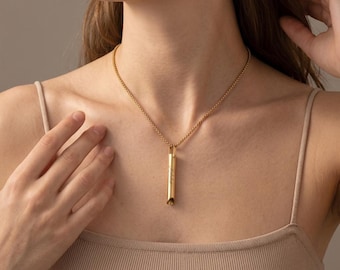 Custom Whistle Necklace, Gold/Silver  Engraved Pendant, Personalized Breathing Meditation Jewelry