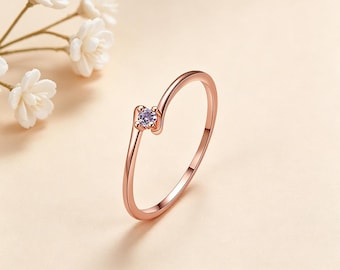 Custom Family Birthstone Ring, 1-5 Stones Personalized Ring, Gold/Silver/Rose Gold Copper Ring, US Sizes 5-9, Mothers Day