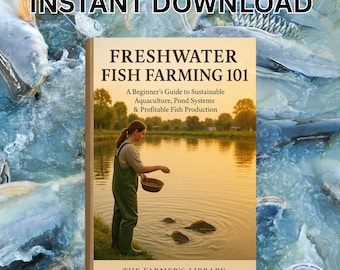 Guia de Piscicultura de Água Doce | E-book Aquicultura 101 | Manual de Sistemas de Lagoas e Cuidados com Peixes | Livro de Aquicultura Sustentável | Download de Piscicultura